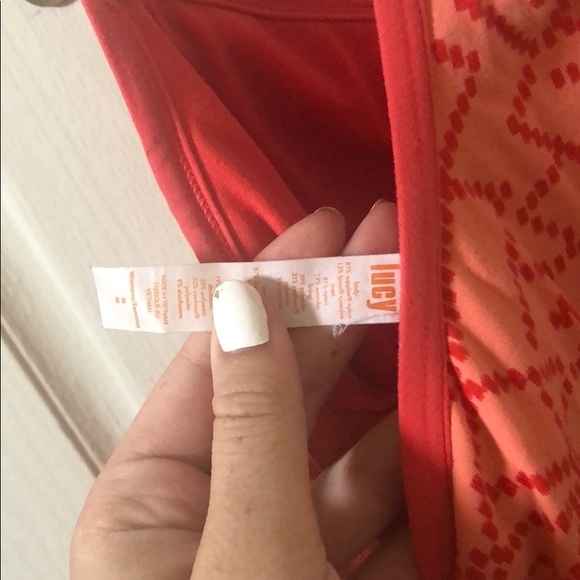 Orange athletic tank top with built in bra - Picture 3 of 3
